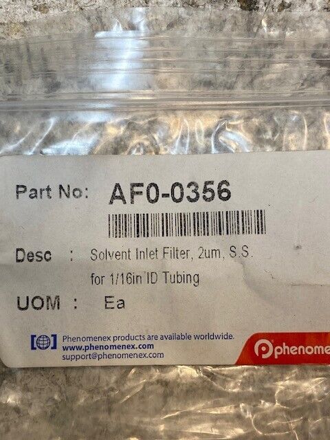 Phenomenex Solvent Inlet Filter 2um S.S. for 1/16in ID Tubing AF0-0356