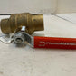 PlumbMaster 600 WOG 1 1/4" Brass Ball Valve Red Handle Female