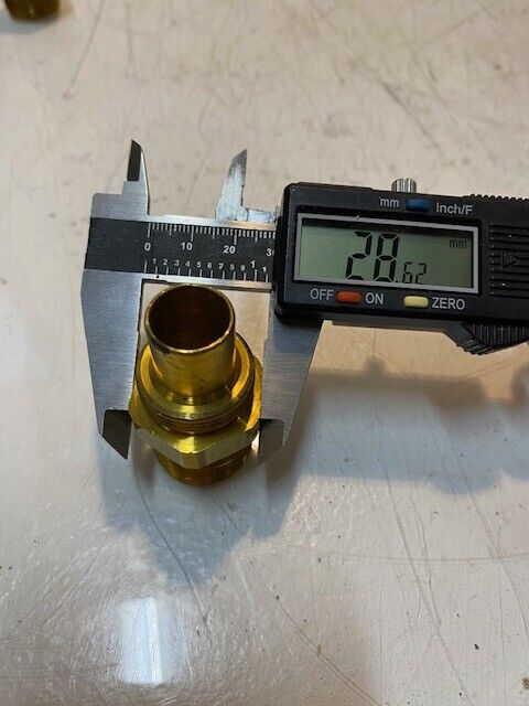 10 Quantity of Hydraulic A-12 Hex Fittings 17mm Nose 15mm ID 27mm Thread 18mm ID