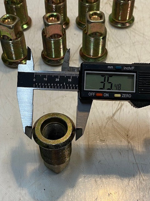 10 Quantity of Lug Nuts S 8L ON 2-1/4" Long 28mm Thread 35mm OD 17mm ID (10 Qty)