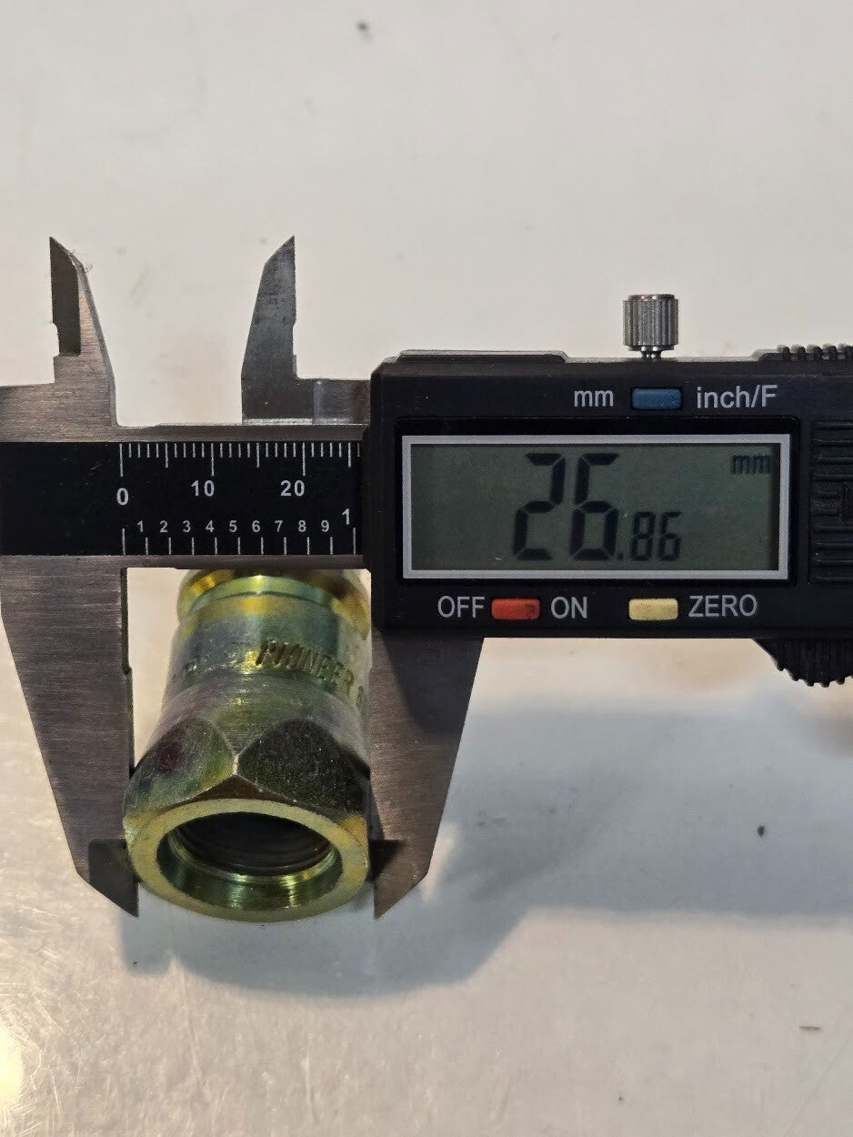 8 Quantity of Pioneer 8010-15P 1/2" Valved Hydraulic Nipples 3/4"-16 ORB (8 Qty)