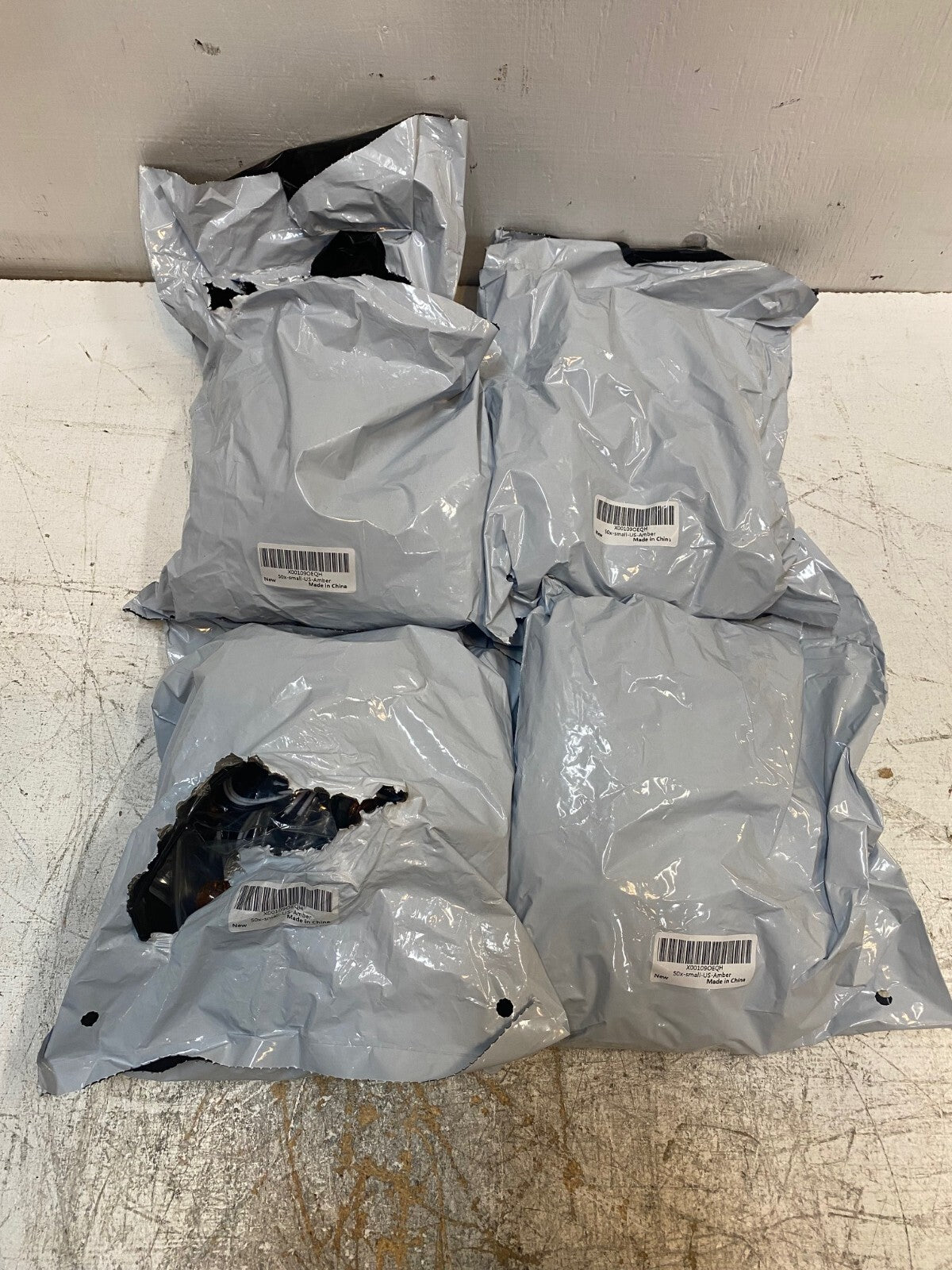 (200 Quantity) 4 Bags of 50-Pack Mini Round 3/4" Clear Lens Amber LED Buttons