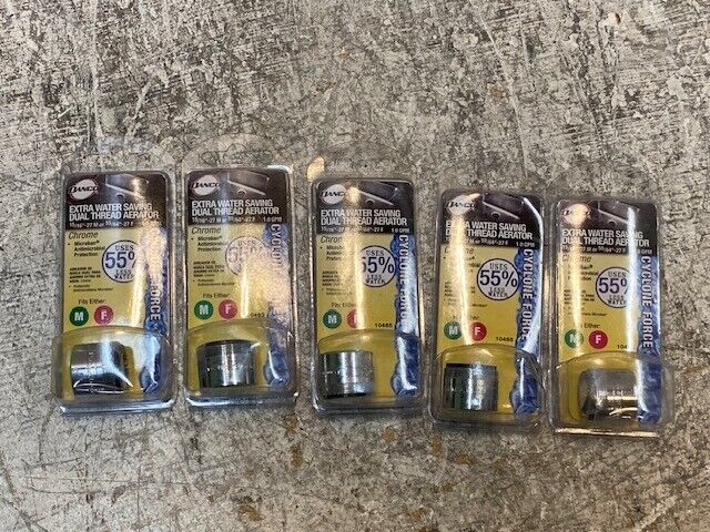 5 Quantity of Danco Chrome Dual Thread Aerators 15/16"-27M | 10485 (5 Quantity)