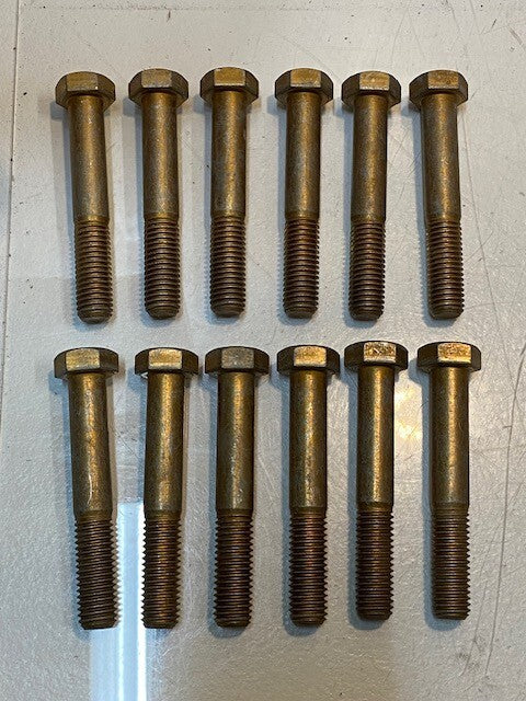 12 Quantity of Hex Head Screw Bolts 4-1/4" L 24mm Hex Head 16mm Thread (12 Qty)
