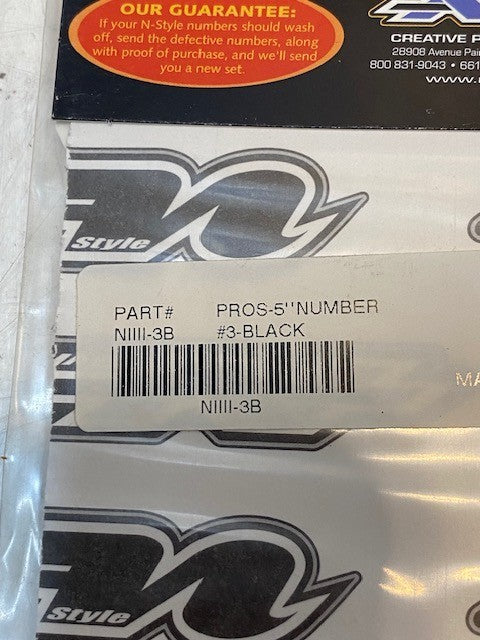 3 Quantity of N-Style Pros4 Black #3 | 3/Pk NIIII-3B 5" x 3" (9 Pcs Total)