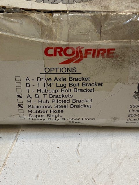 Crossfire Dual Tire Pressure Equalization A Bracket 85 PSI Stainless Steel Braid