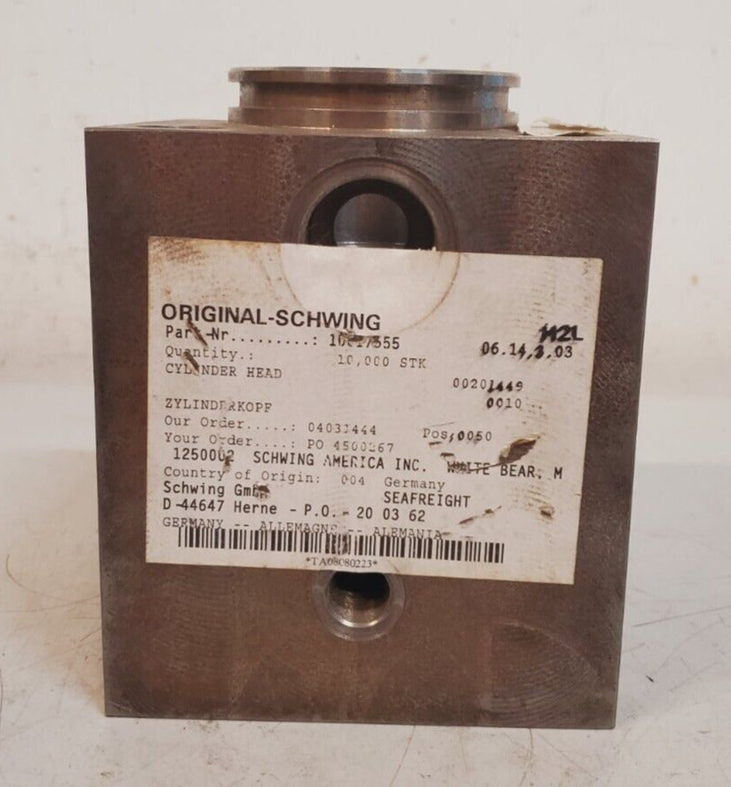 Schwing America INC Cylinder Head for Schwing Concrete Pump 10017555 | 00201449