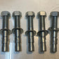 5 Quantity of Steel Anchor Bolts 6" Long 33mm Hex Nut 22mm Thread (6 Quantity)