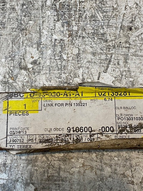 Terex Link for Marklift 02135281 | 135221 | D-43-030-A1-A1 | 26-1/4" Long