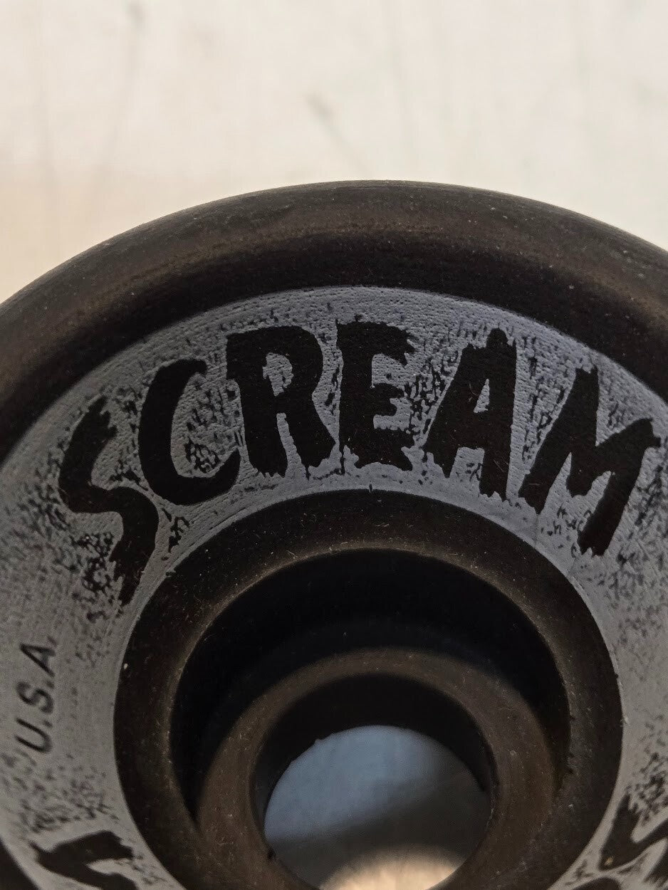 4 Quantity of Scream 57mm Roller Skate Wheels 38.6mm Wide 55.6mm OD (4 Qty)