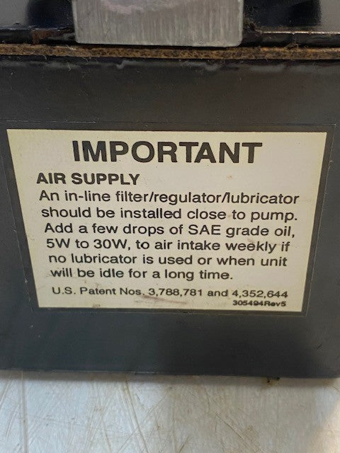 Replacement Air Hydraulic Pump for Rotary Lift FC5889, Model G, 3200 PSI