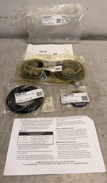 Zero Max L930002 Bearing Replacement Kit For Assemblies Requiring 900 0-7 PSI