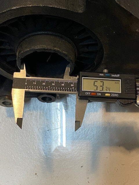 Water Pump 53mm Bore 48mm Bottom Right Opening 5" Shaft Dia.