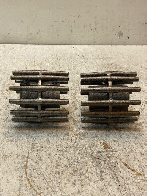 2 Qty of Cast Iron 3-3/4" W 4-1/4" H Crowned Wing Conveyor Pulleys 31806 (2 Qty)