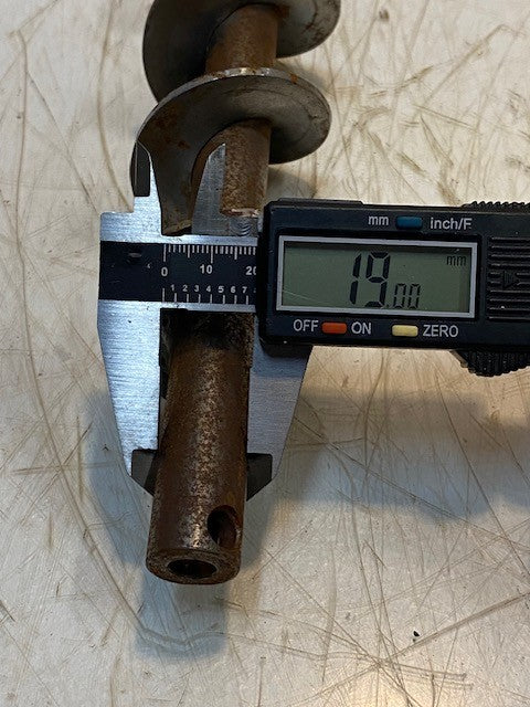 Metal Conveyor Screw Auger Shaft Industrial Part 6-Spirals 18" Long 2-1/4" Dia.