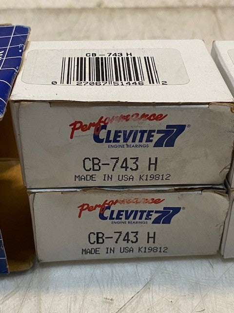 4 Pair of Clevite 77 Connecting Rod Bearings CB-743H (8 Pieces Total)