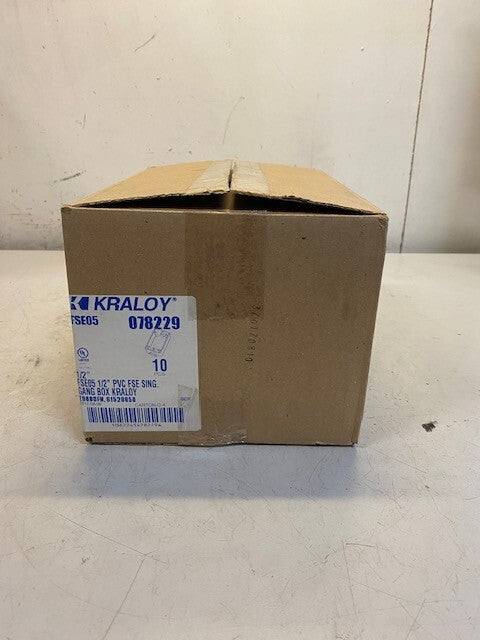 Box of 10 Pcs of Kraloy 078229 PVC Fittings 1/2" FSE 05-1/2"/16mm