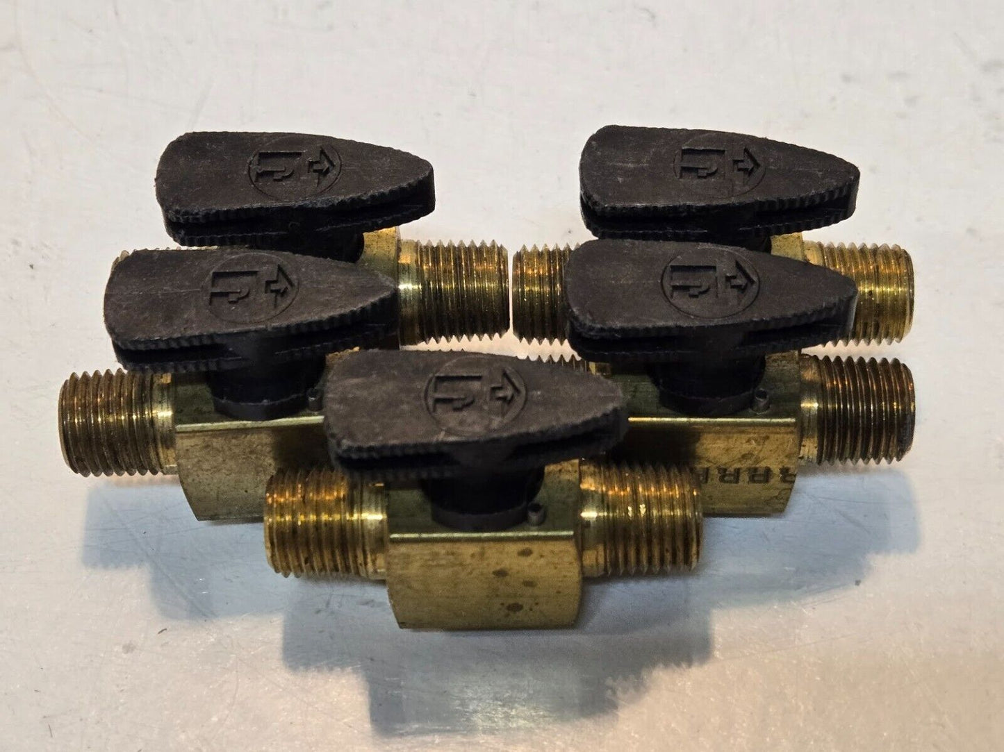 5 Quantity of Quarter Turn Plug Valves 1/4"x1/4" MPT for Parker PV607-4 (5 Qty)