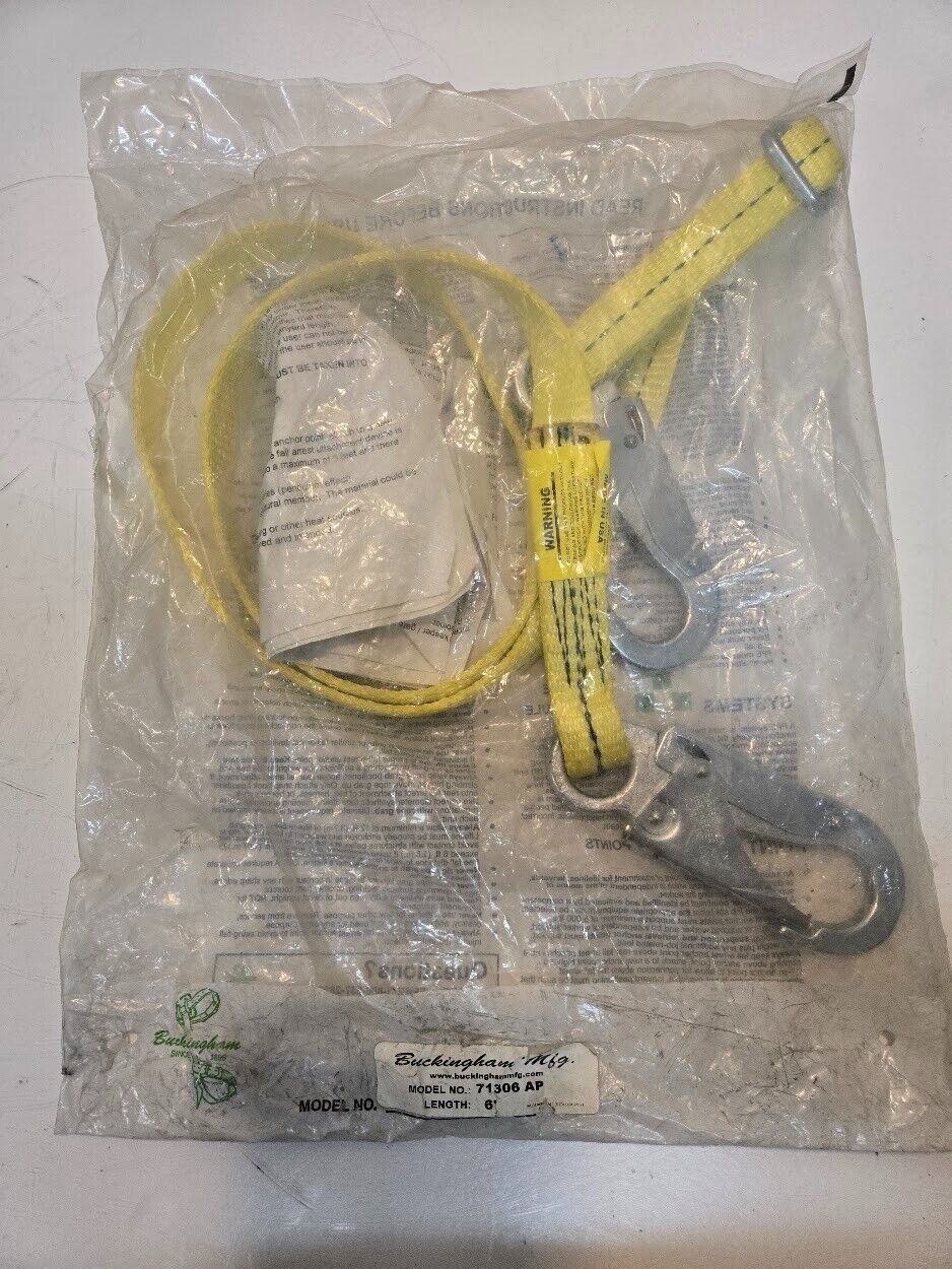 Buckingham MFG 71306 AP 6' | Anchor Point with 2 Rope Snaps 6' Length