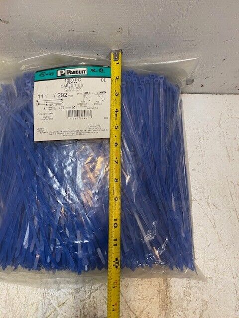 Panduit 1000 Pack of Cable Ties PLT3S-M6 Blue Nylon