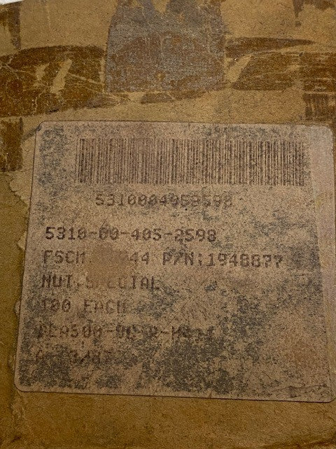 88 Qty of Hexagon Slotted Plain Sheet Spring Nuts 5310-00-405-2598 (88 Qty)
