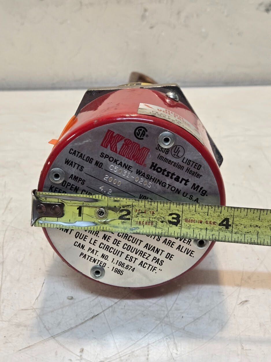 Kim Hotstart Immersion Heater C5031-020S | 2000 Watt | 480 Volt | 4.2 Amp