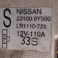 Nissan Alternator 23100 9Y500 | LR1110-723 | 12V | 110A | 33S