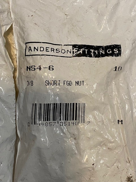 4 Bags of 10 Anderson Fittings NS4-6 | 3/8 Short FGD Nuts (40 Pieces Total)