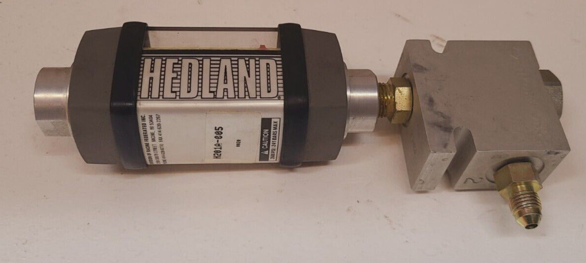 Hedland Mechanical Flowmeter H201A-005 & Manifold Valve 7024640 | FC08-20F V-C10