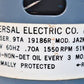 Universal Electric Co. Electric Motor JA2M139N" | 19186R | Ser 9TA | 115V 60Hz