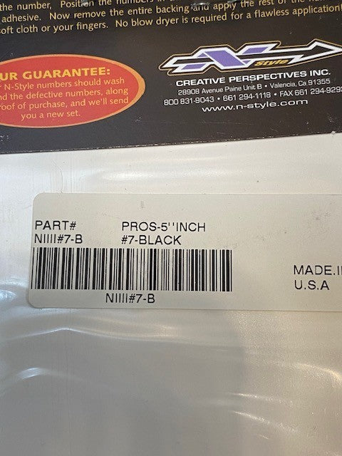 4 Quantity of N-Style Pros4 Black #7 | 3/Pk NIIII#7-B 5" x 3" (12 Pcs Total)