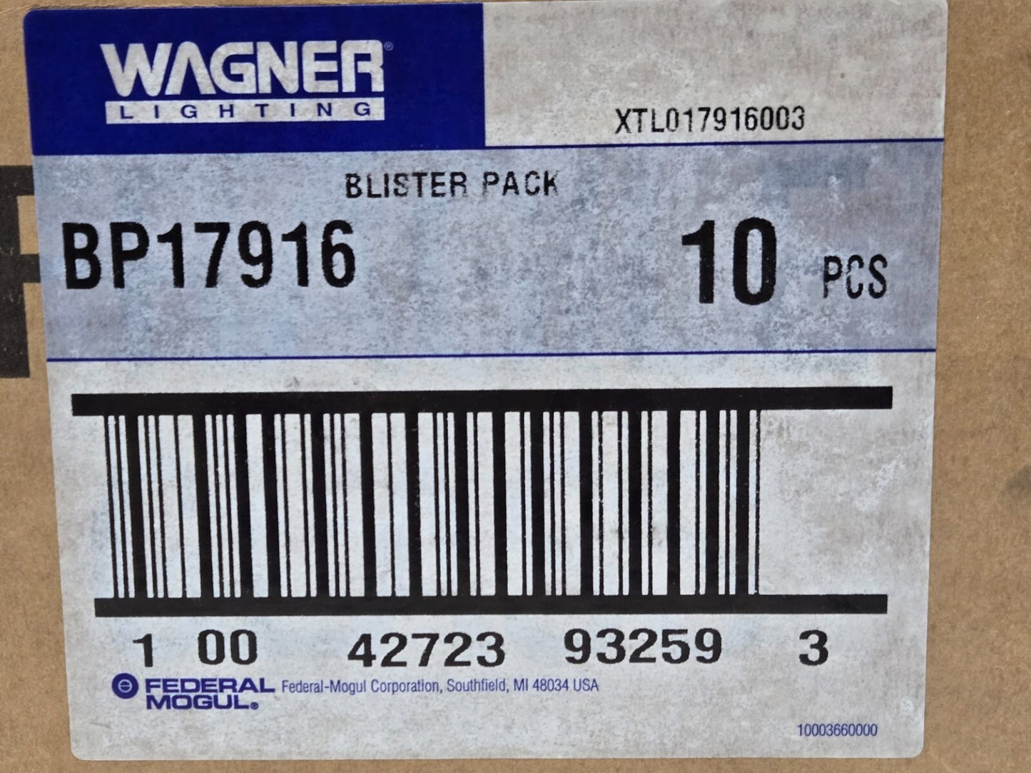 10 Quantity of Wagner BP17916 Multi-Purpose Light Bulbs 04273932596 (10 Qty)