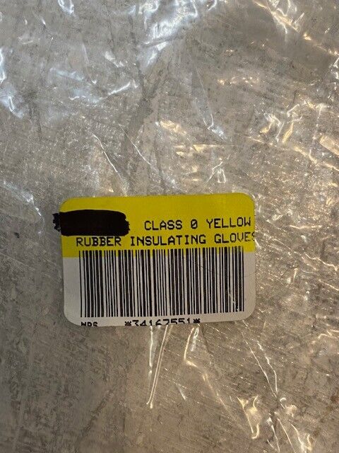 Salisbury Size 9.5 Class 0 Yellow Rubber Insulating Gloves 11" Long