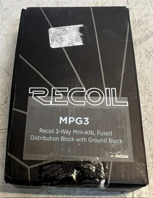 Recoil MPG3 3-Way Mini-ANL Fused Distribution Block With Ground Block Unit