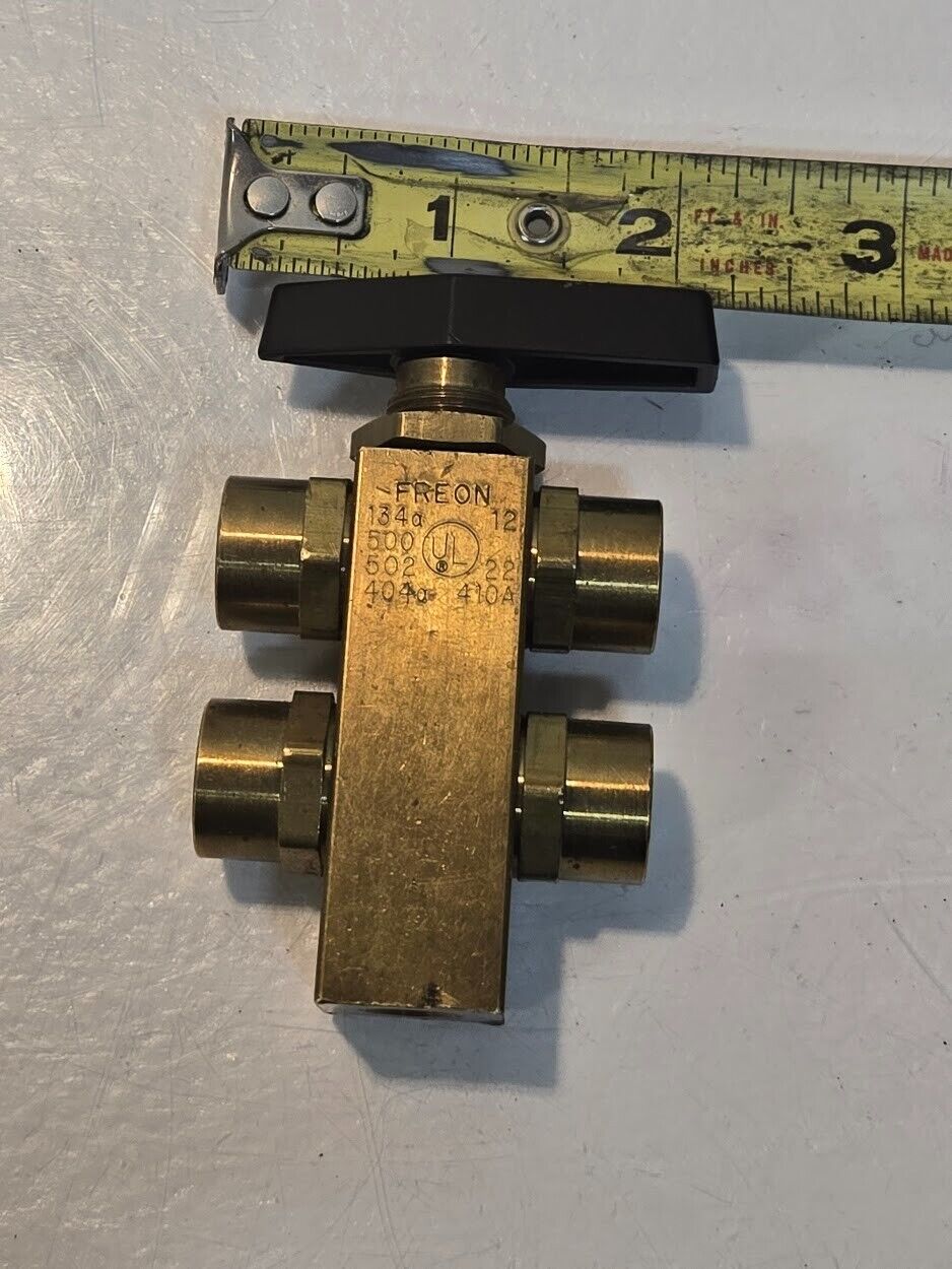 ABCO Kantleak 5 Port Stack Valve for Freon 134a | 12 500 502 22 404a 410A | 1/8"