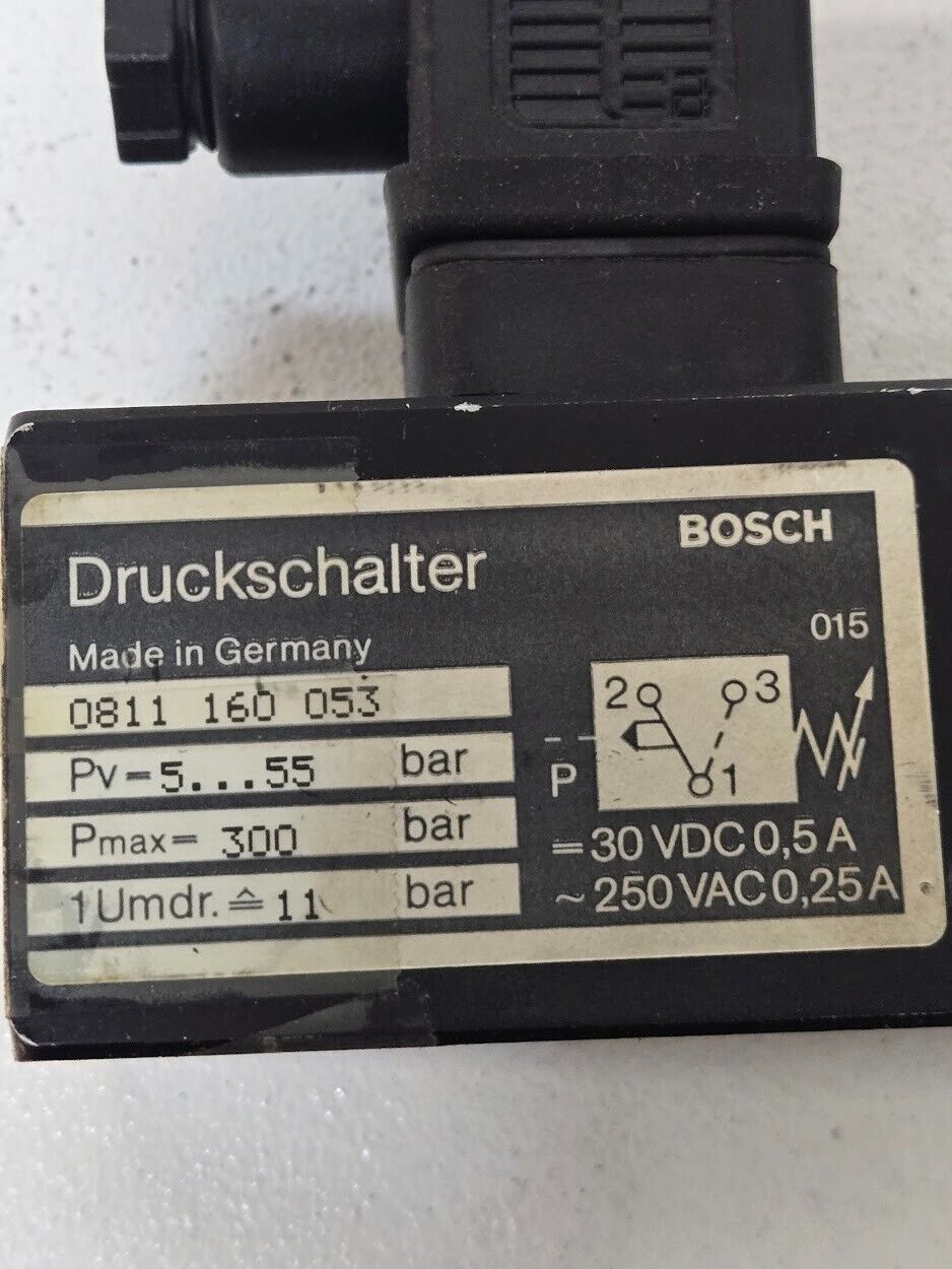 Bosch Druckshalter 0811160053 | 5-55 bar | 30 VDC 0.5 A | 250 VAC 0.25 A