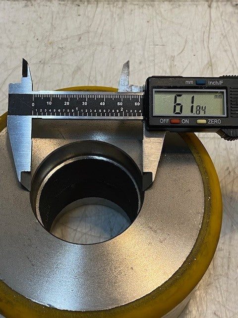 Smoothy 632-156/008 Yellow Wheel 6" Dia. 3-1/2" Wide 62mm Bore