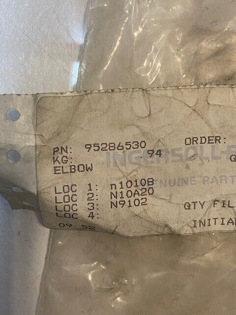 Ingersoll Rand Elbow 95286530 | 38mm ID 27mm Nose 41mm Thread