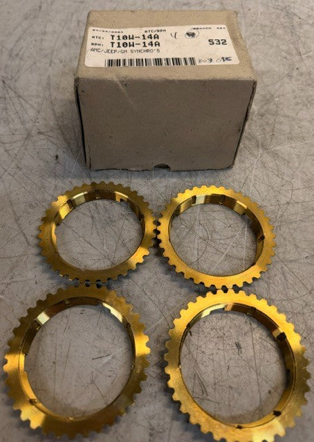 Box Of 4 Brass Manual Transmission Synchronizer Rings T10W-14A For AMC/Jeep/GM