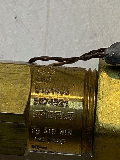 Brass Refrigeration Pressure Relief Valve CAT No. 3220, 3C2CA, 283C, D1514.B