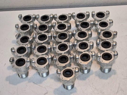 26 Quantity of M-1 2-Lug 1" MNPT Universal Air Hose End Couplings (26 Quantity)