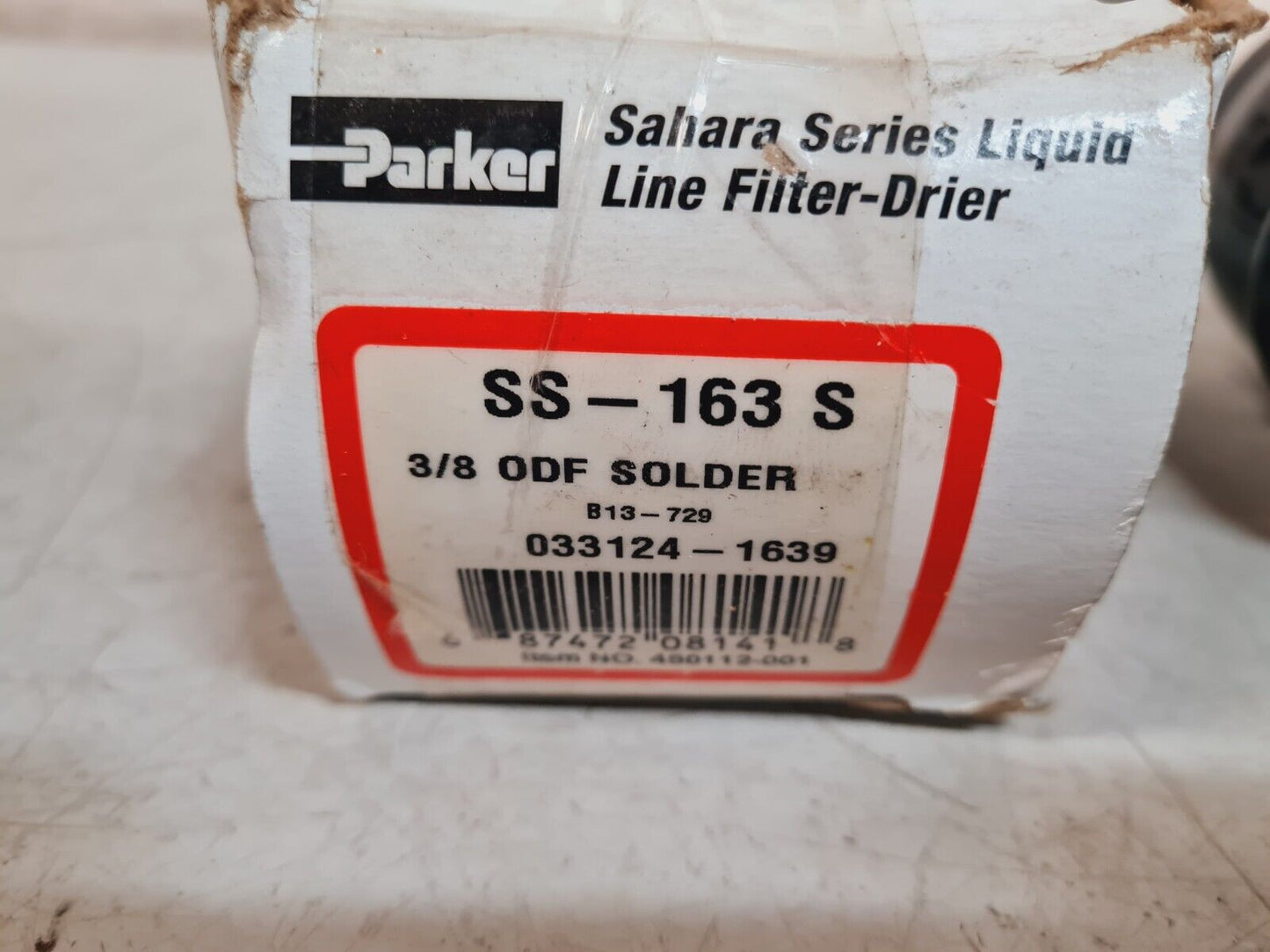 Parker Liquid Line Filter Drier 450112-001 | SS-163S