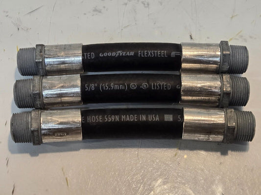 3 Quantity of 6" Hose Connectors for 5/8" Hose | GN2802 | 3/4" NPT (3 Quantity)