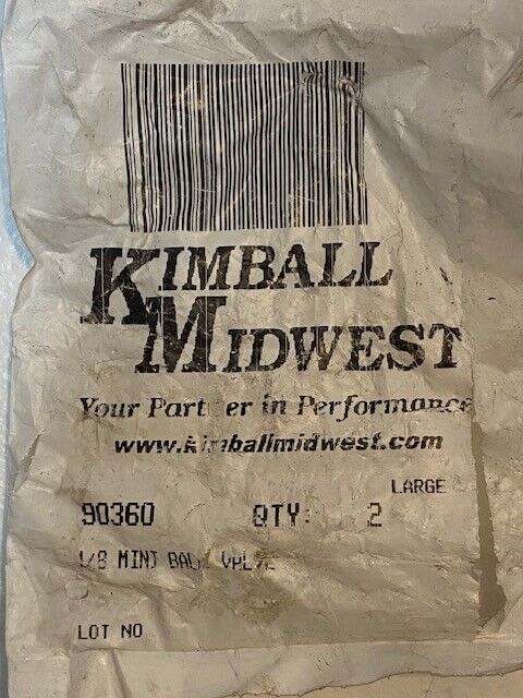 7 Quantity of Kimball Midwest 90360 Mini Ball Valves 1/8" (7 Quantity)