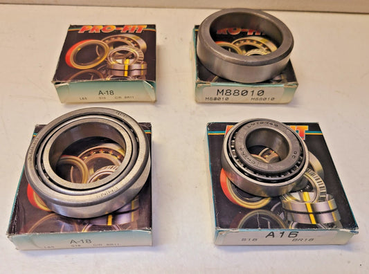 4 Qty of Pro-Fit Mix Bearings 1 Unit A16 | 2 Units A-18 | 1 Unit M88010 (4 Qty)