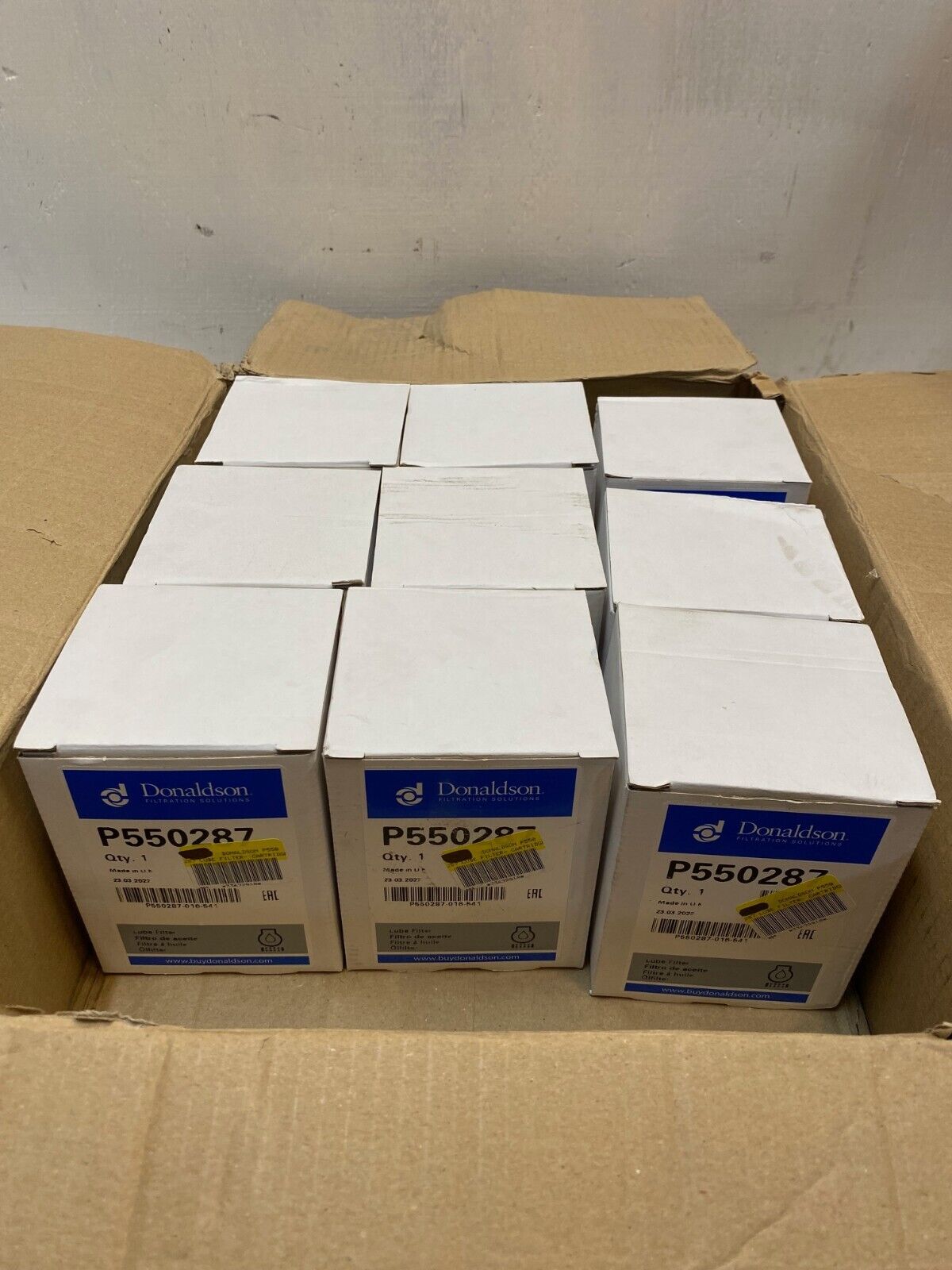 9 Quantity of Donaldson P550287 Lube Filters (9 Quantity)