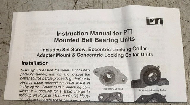 PT International Mounted Pillow Block Bearing RAK203-10A-40 Cast Iron Housing