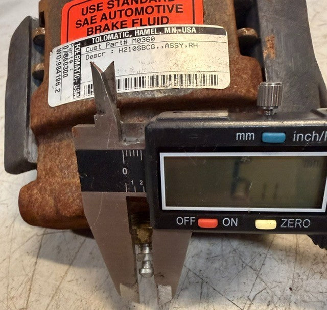 Tolomatic H210 Series Single Acting Ductile Iron Caliper Disc Brake 07860300