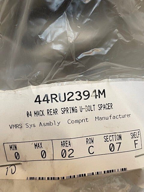 10 Quantity of Mack Rear Spring U-Bolt Spacers 44RU2394M (10 Quantity)