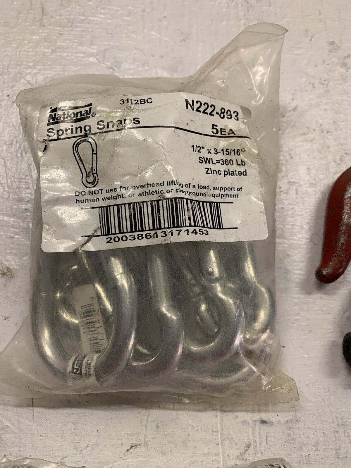 39 Eye Slip Hooks, Quick Links, and Spring Snaps N223-024 / N222-893 / T9100524